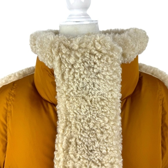 STAND STUDIO Dorothy Coat Down Jacket Caramel/Natural White Size 44 USA 12 - Picture 5 of 16